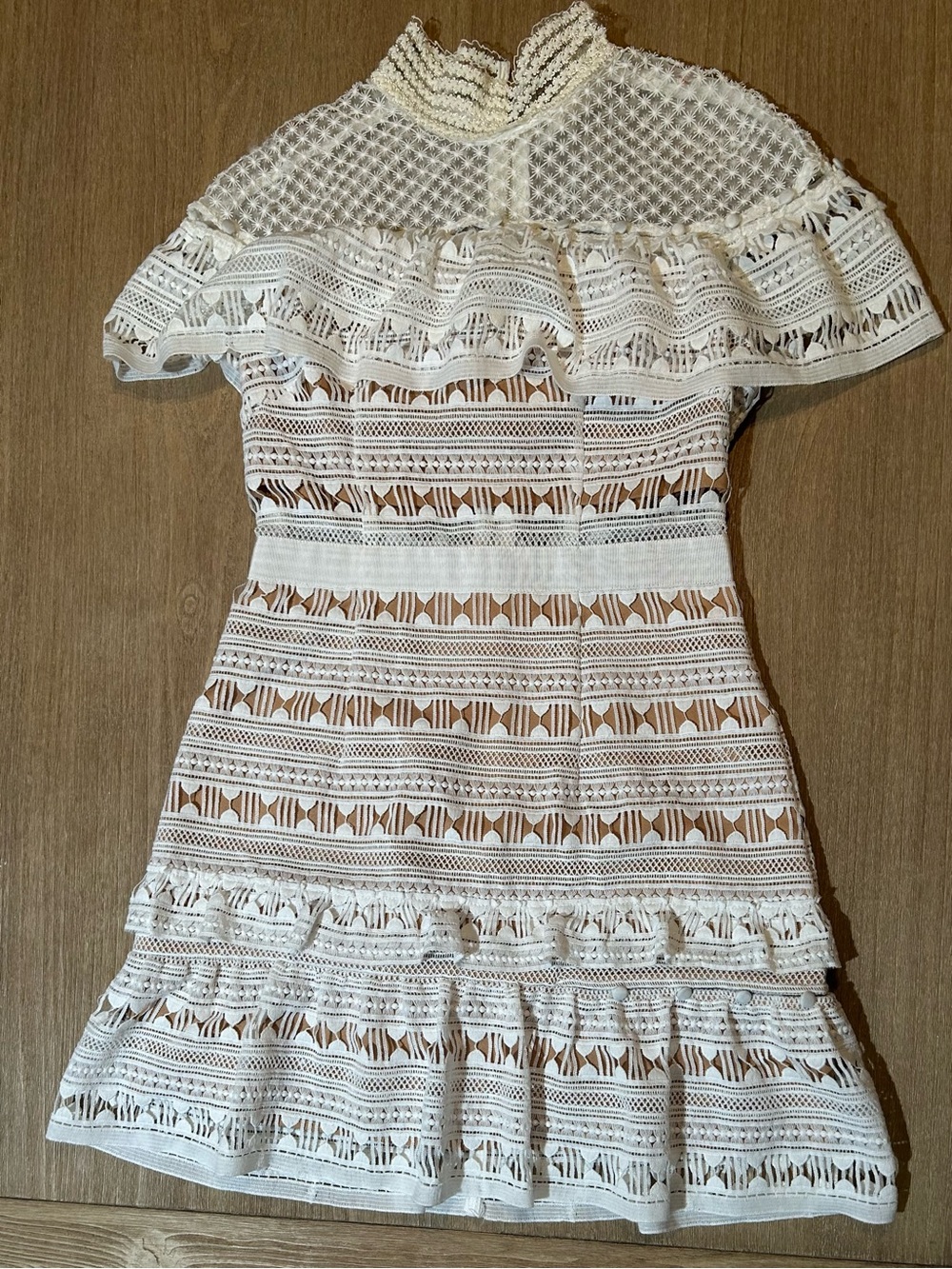 Avantlook, Lace Dress, Self Portrait Style, Bridal Shower, Ruffle Dress Size M
